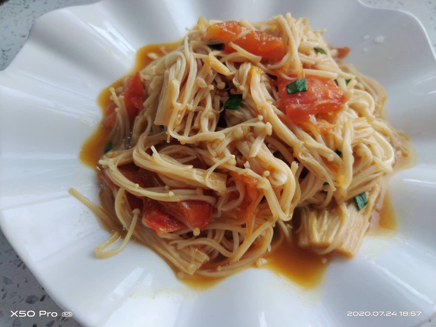 番茄金針菇的做法-酸甜味煮菜譜