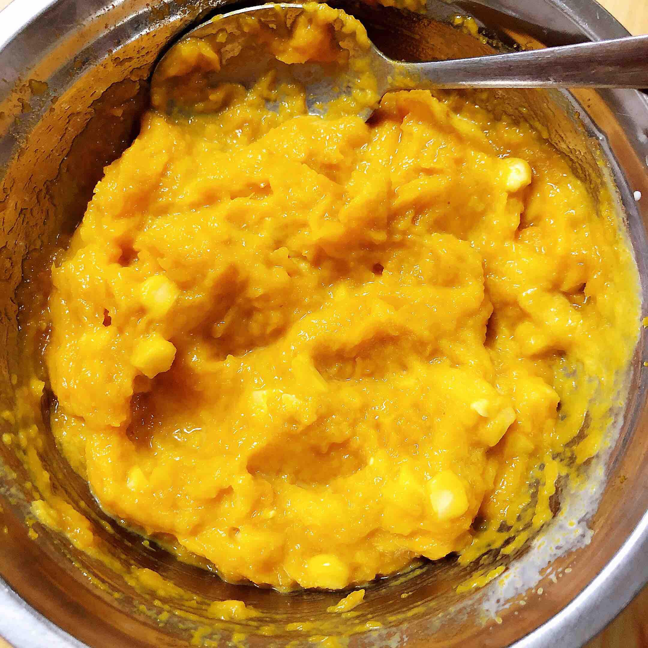 芝士焗玉米南瓜的做法-甜味烤菜譜