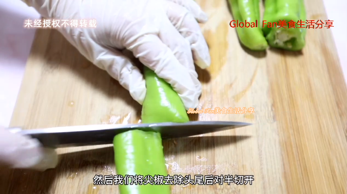 #深夜最饞的美食#虎皮尖椒釀肉的做法-香辣味燜菜譜