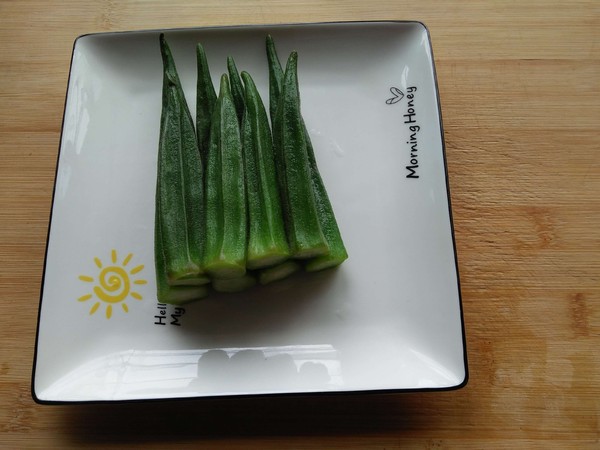 蝦蓉醬拌秋葵的做法-咸鮮味煮菜譜