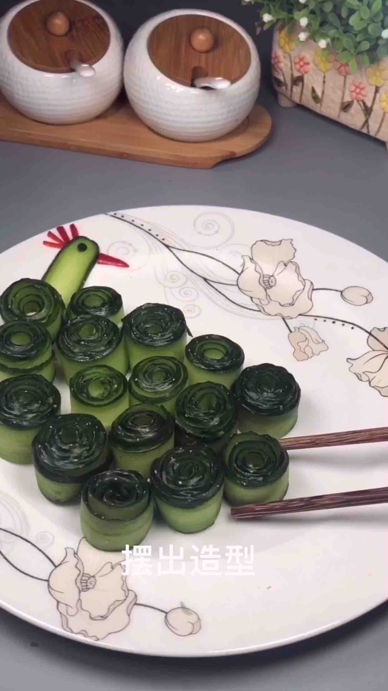 孔雀開屏的做法-酸辣味拌菜譜