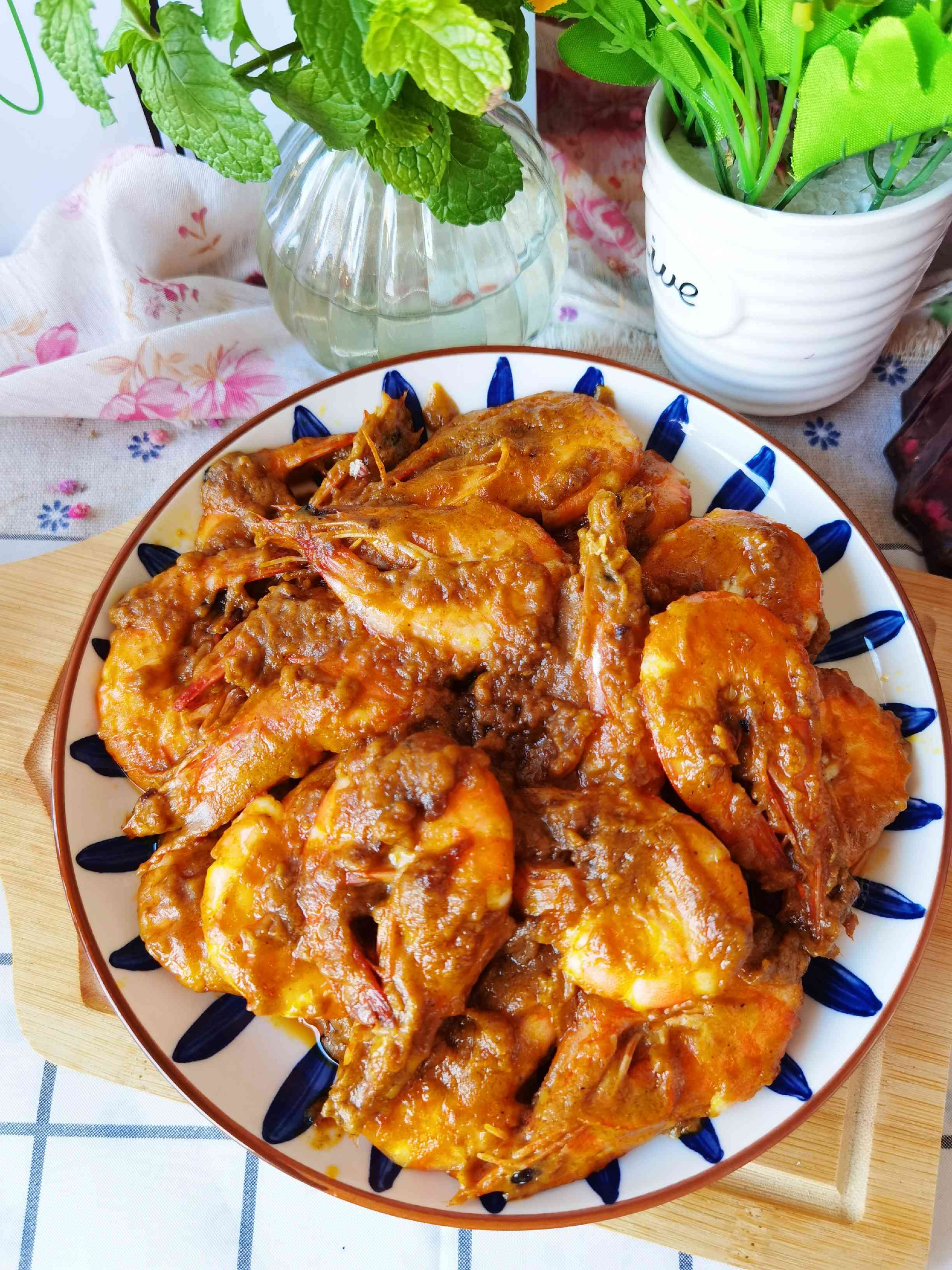 泰式咖喱蝦的做法-咸鮮味炒菜譜