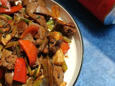 啤酒燒雞肝的做法-豆瓣味燒菜譜