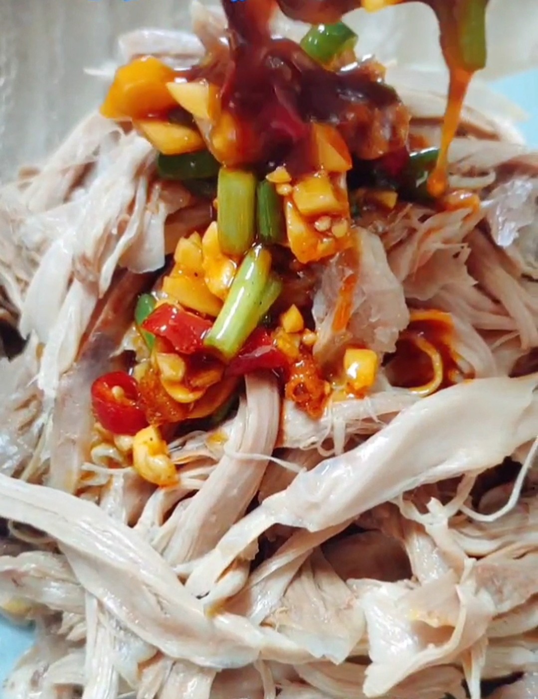 #貼秋膘#口水雞的做法-酸辣味拌菜譜