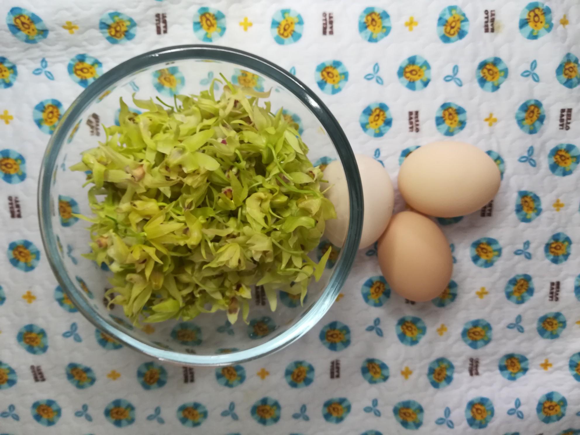 石斛花炒雞蛋的做法-咸鮮味炒菜譜