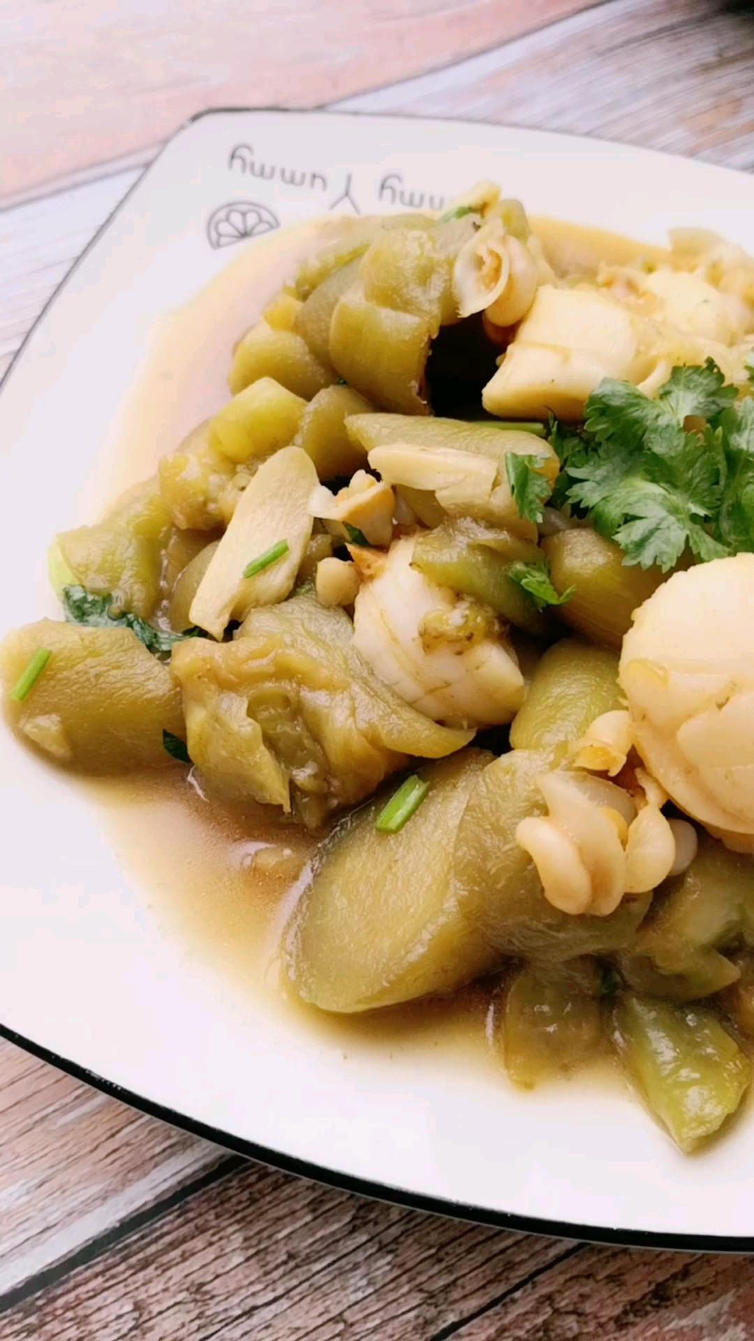 扇貝燉茄子的做法-咸鮮味燉菜譜