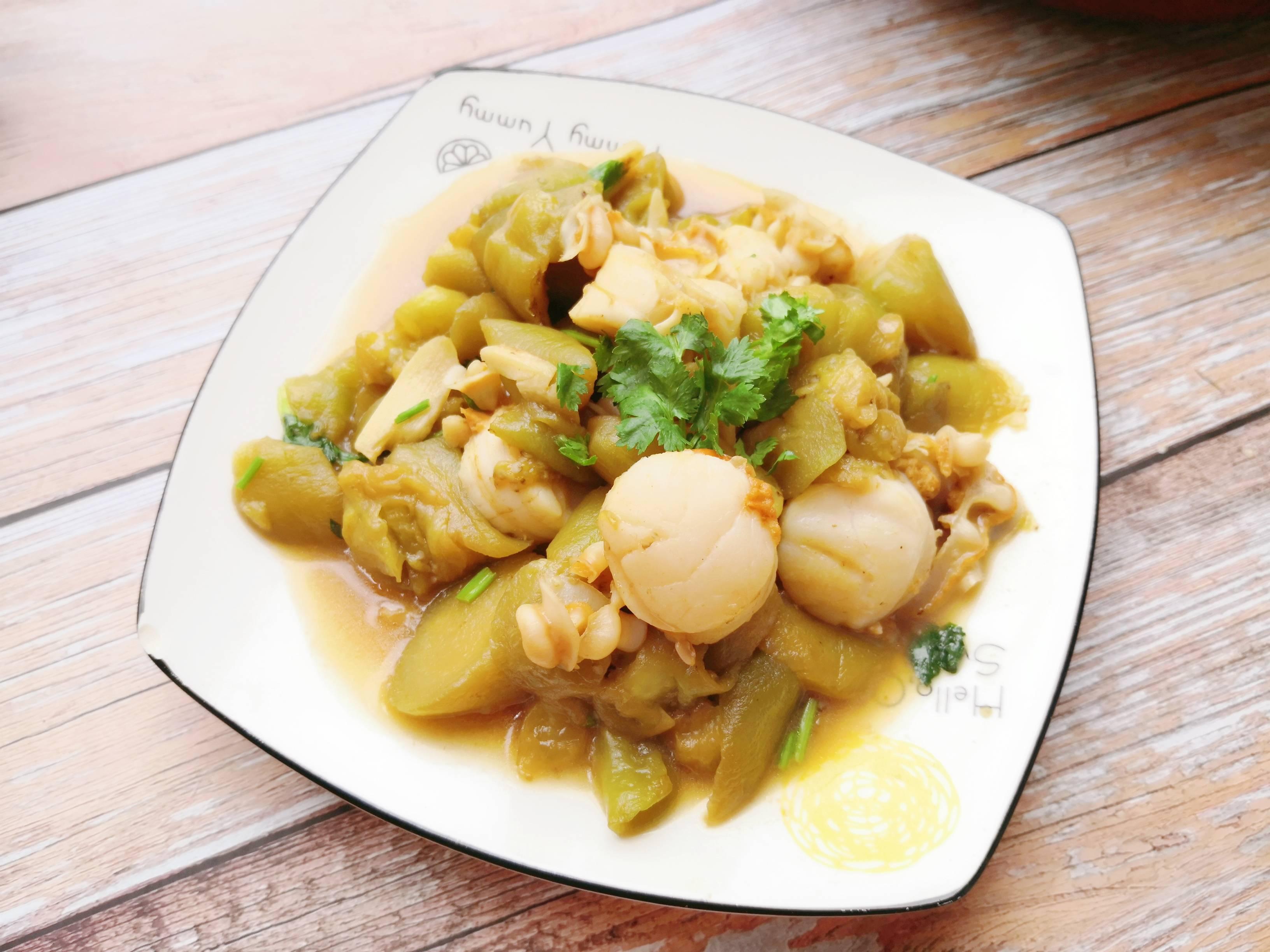 扇貝燉茄子的做法-咸鮮味燉菜譜