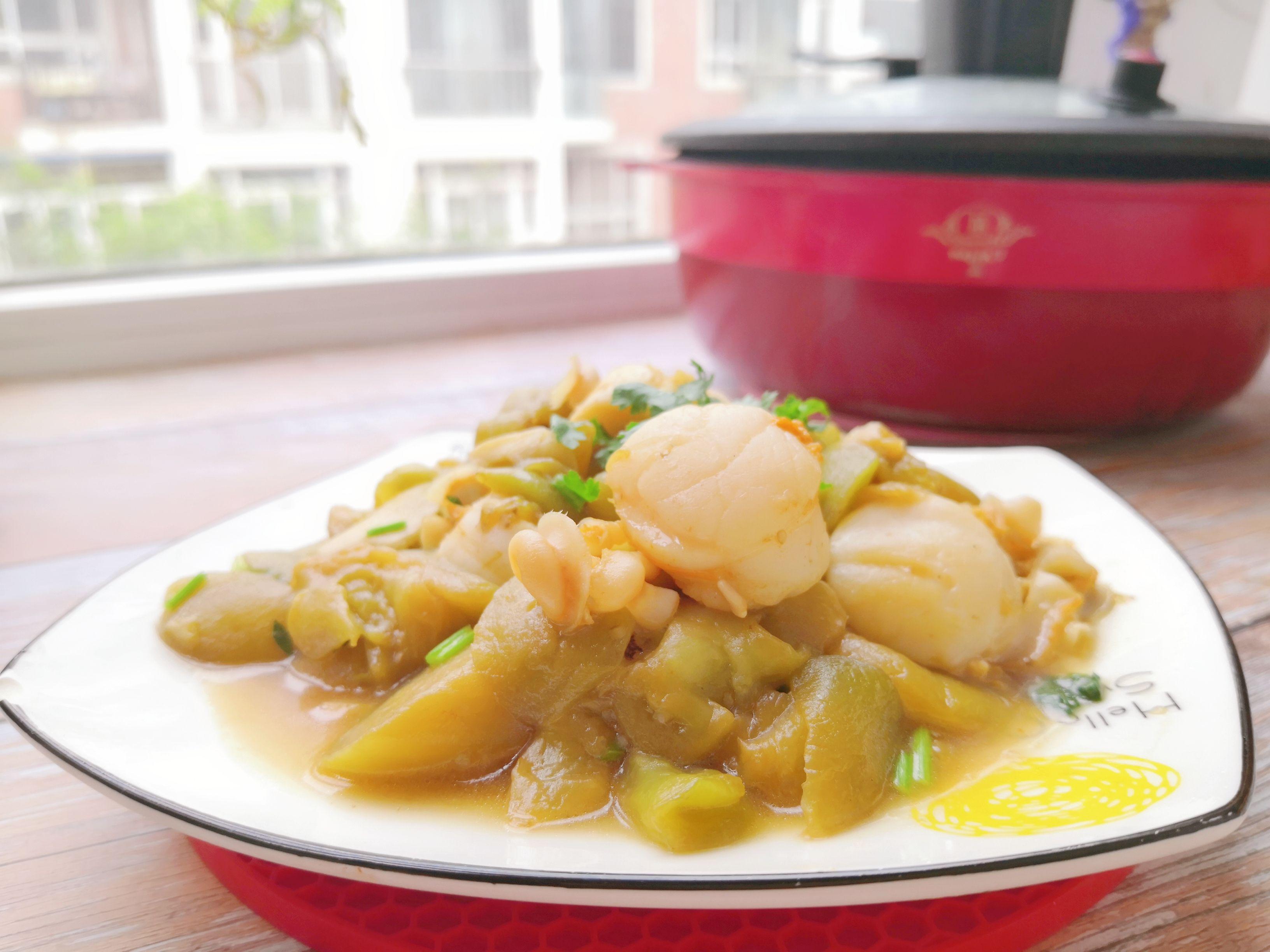 扇貝燉茄子的做法-咸鮮味燉菜譜