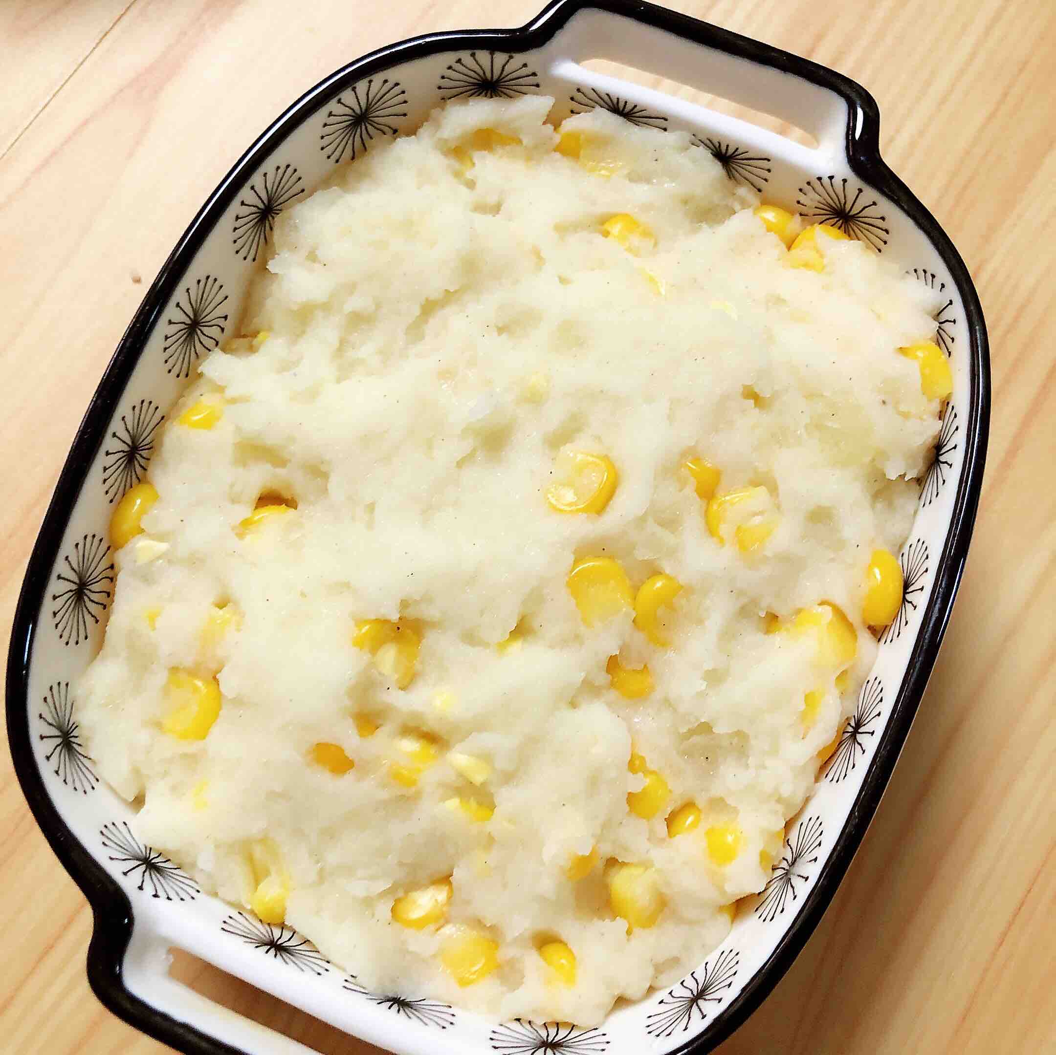 芝士焗玉米土豆泥的做法-黑椒味烤菜譜