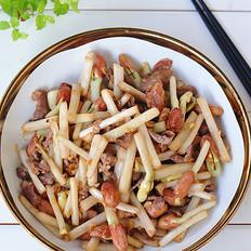 花生芽炒肉絲的作法-家常味炒菜譜
