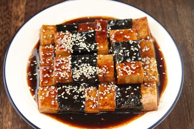 照燒海苔豆腐的做法-咸鮮味燒菜譜