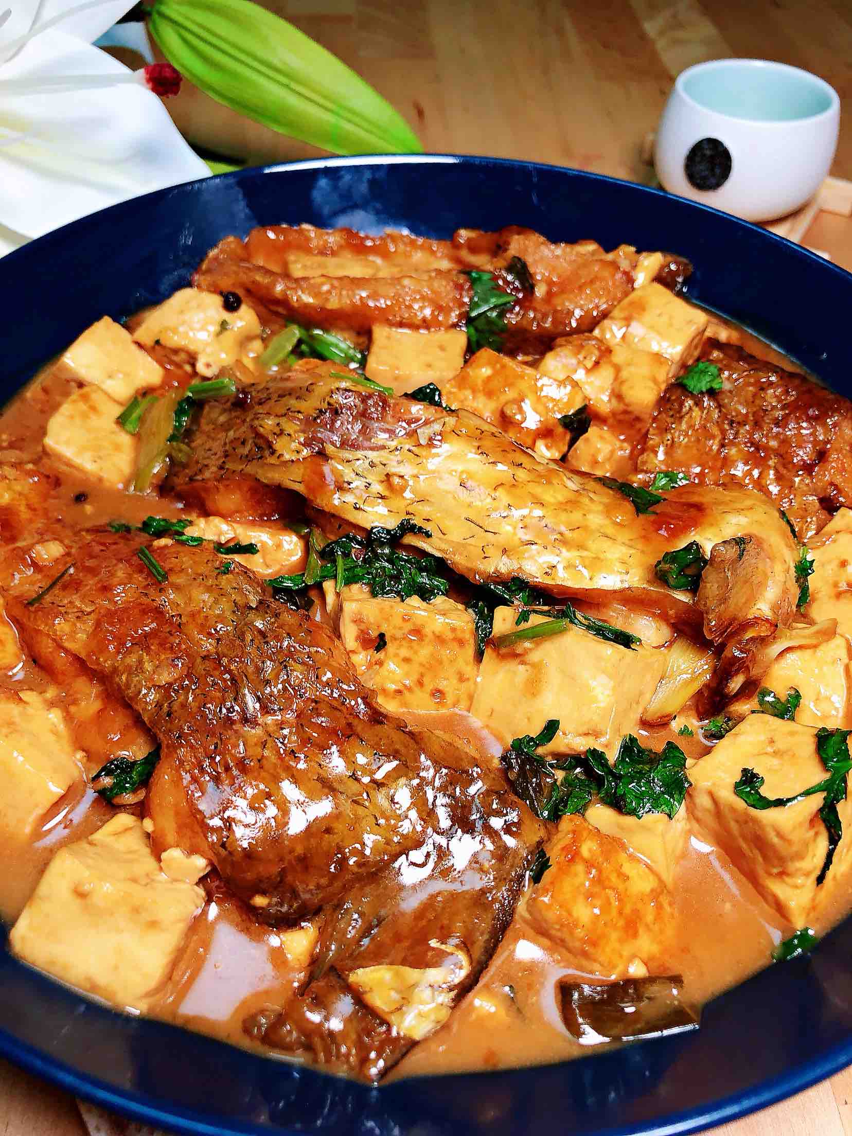 紅燒魚塊豆腐的做法-咸鮮味燉菜譜