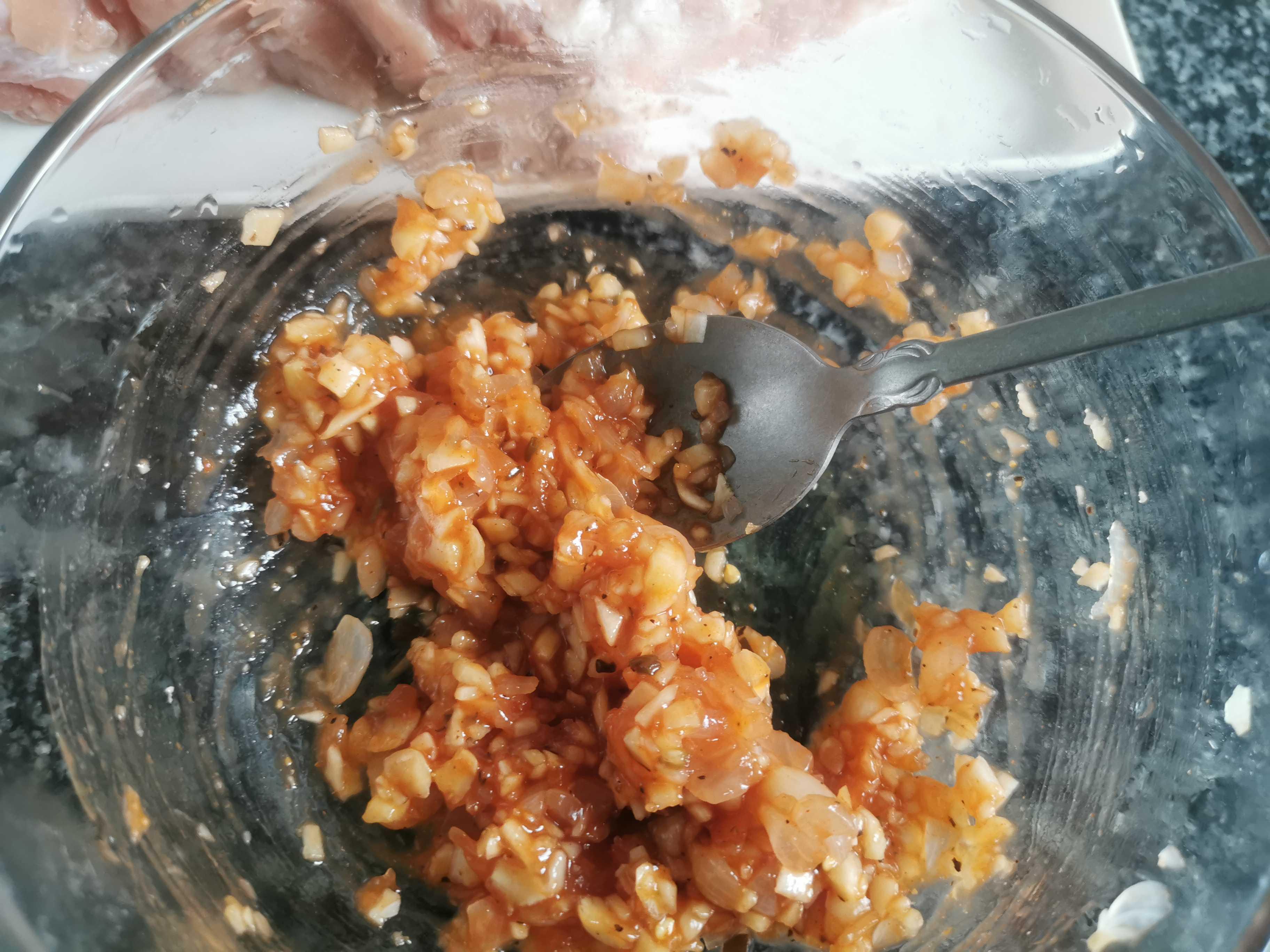 雞尾洋蔥烤豬排的做法-咸鮮味烤菜譜