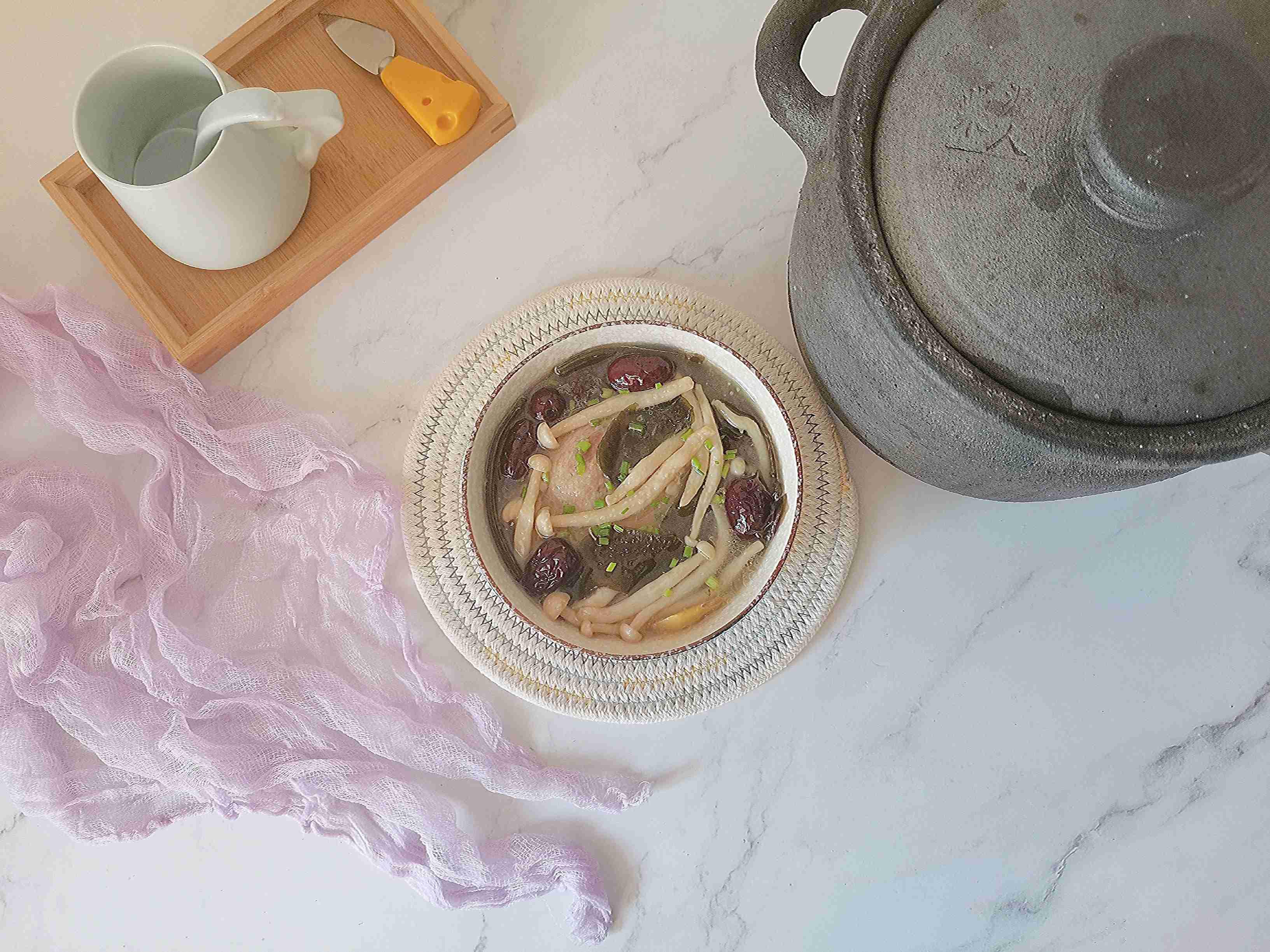 菌菇海帶燉鴨湯的做法-咸鮮味燉菜譜