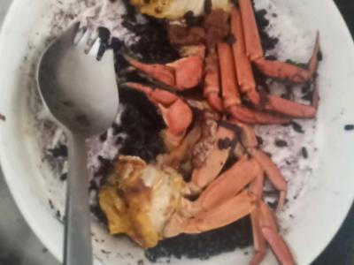 螃蟹蒸黑米的做法-咸鮮味蒸菜譜