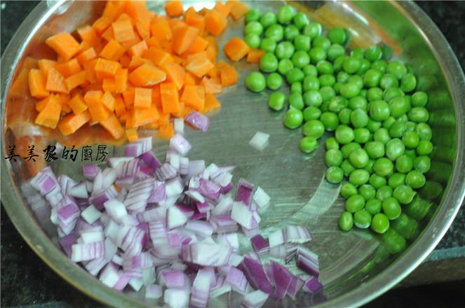 七彩糯米飯蒸塞油豆腐的做法-家常味蒸菜譜