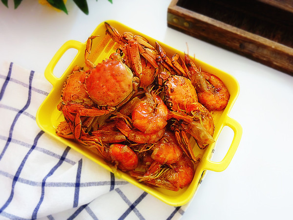 辣炒螃蟹大蝦的做法-香辣味炒菜譜