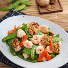 營養美味又健腦的小炒菜——核桃蝦仁炒荷蘭豆的做法-家常味炒菜譜