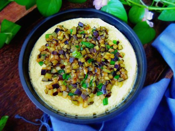 茄子雞蛋羹的做法-咸鮮味蒸菜譜