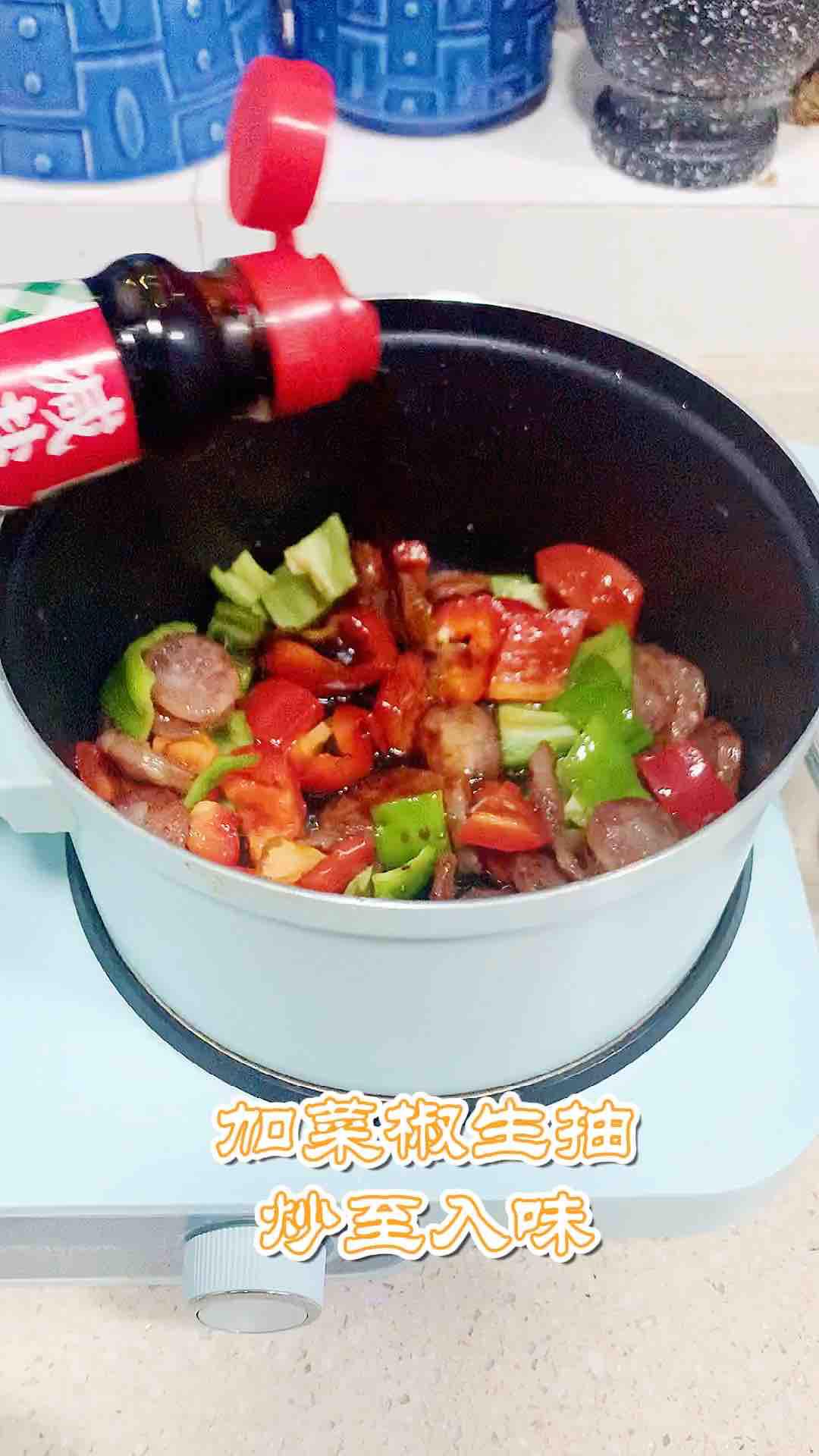 菜椒炒臘腸的做法-家常味炒菜譜