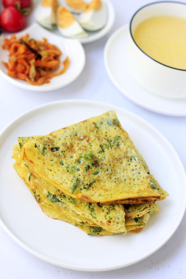 荊芥雞蛋餅的做法-家常味煎菜譜