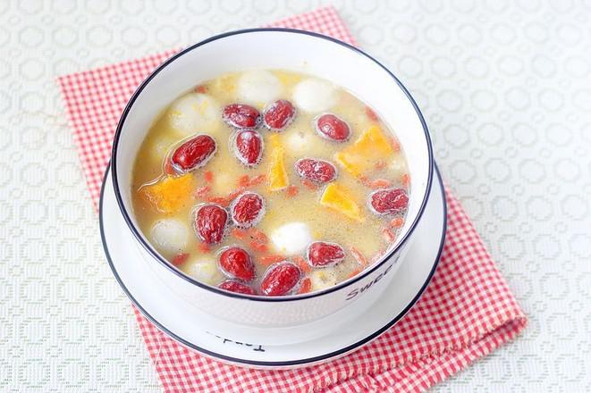 米酒南瓜蒸湯圓的做法-甜味蒸菜譜