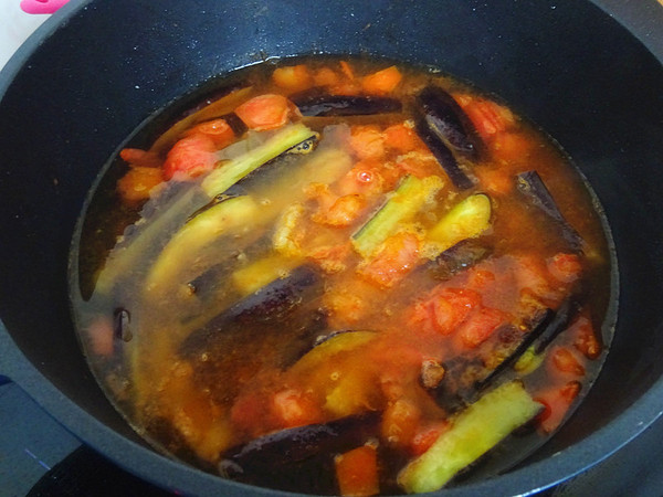 西紅柿茄子面的做法-咸鮮味煮菜譜