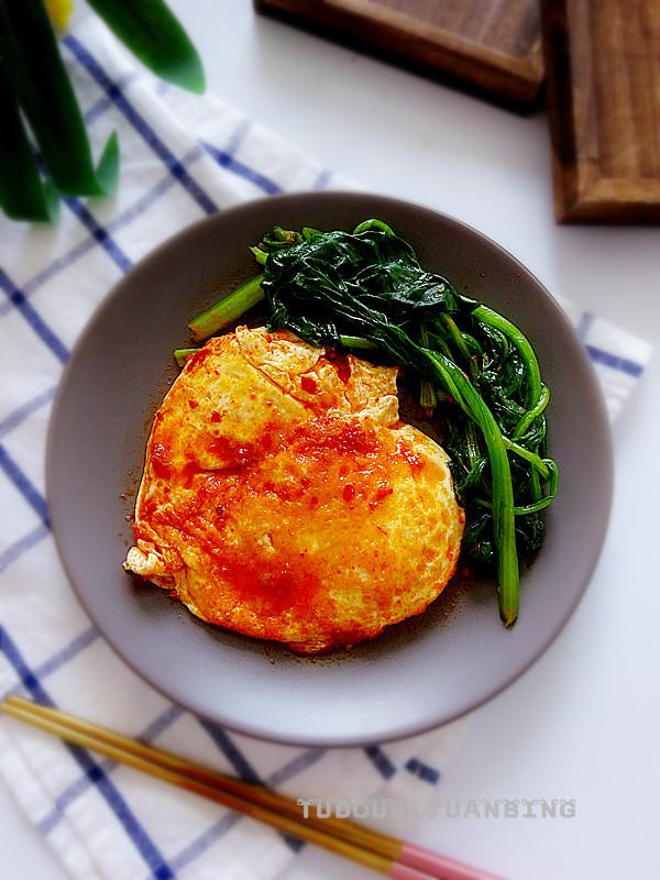 蔬菜煎蛋的做法-咸鮮味煎菜譜