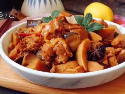 杏鮑菇燒雞塊的做法-家常味燒菜譜