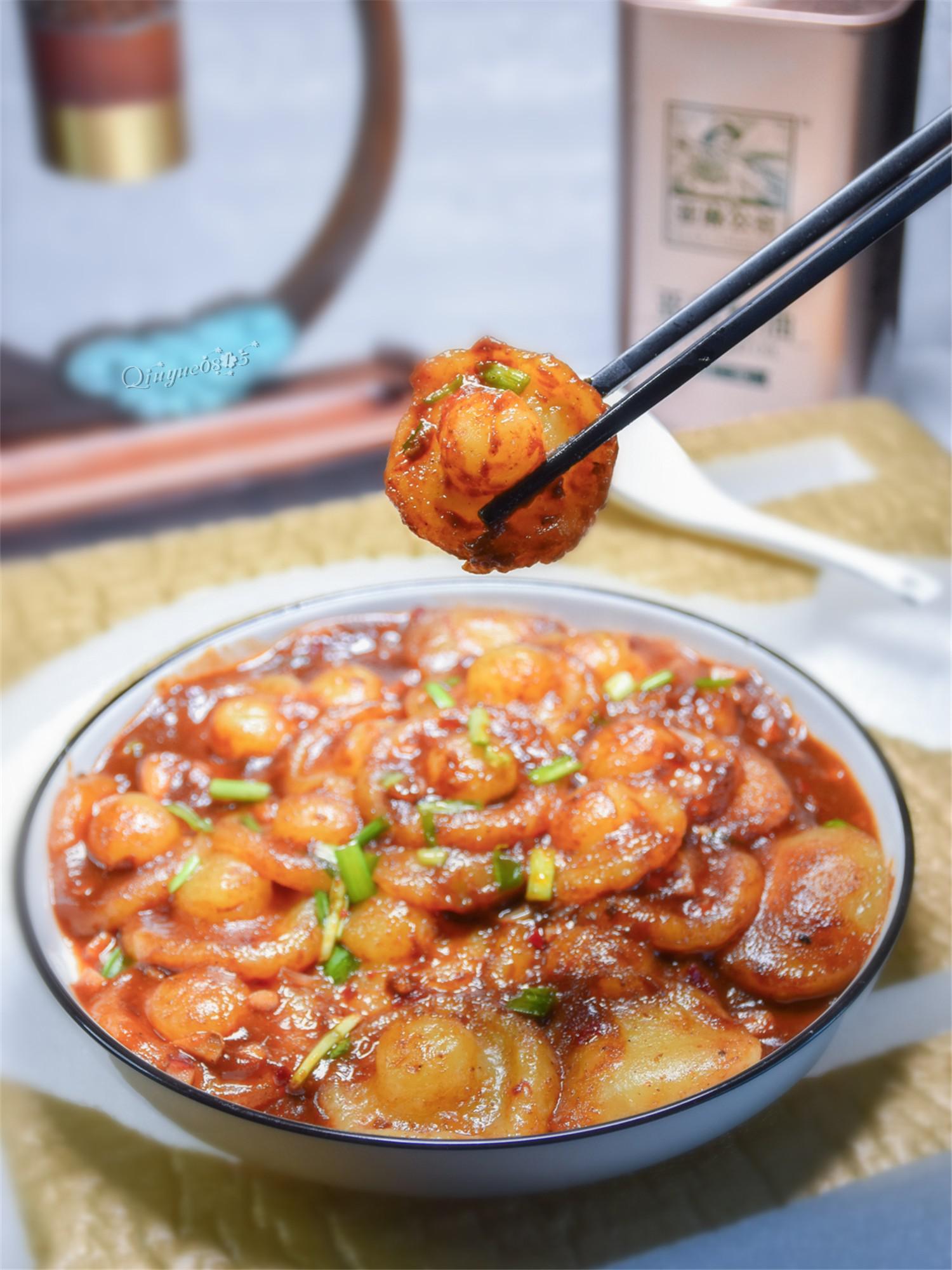 仿香菇土豆的做法-香辣味蒸菜譜