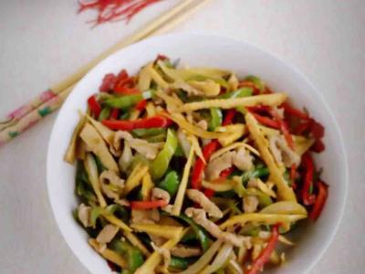 野酸筍肉絲的做法-酸辣味炒菜譜
