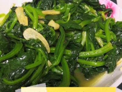 蒜香菠菜的做法-蒜香味炒菜譜