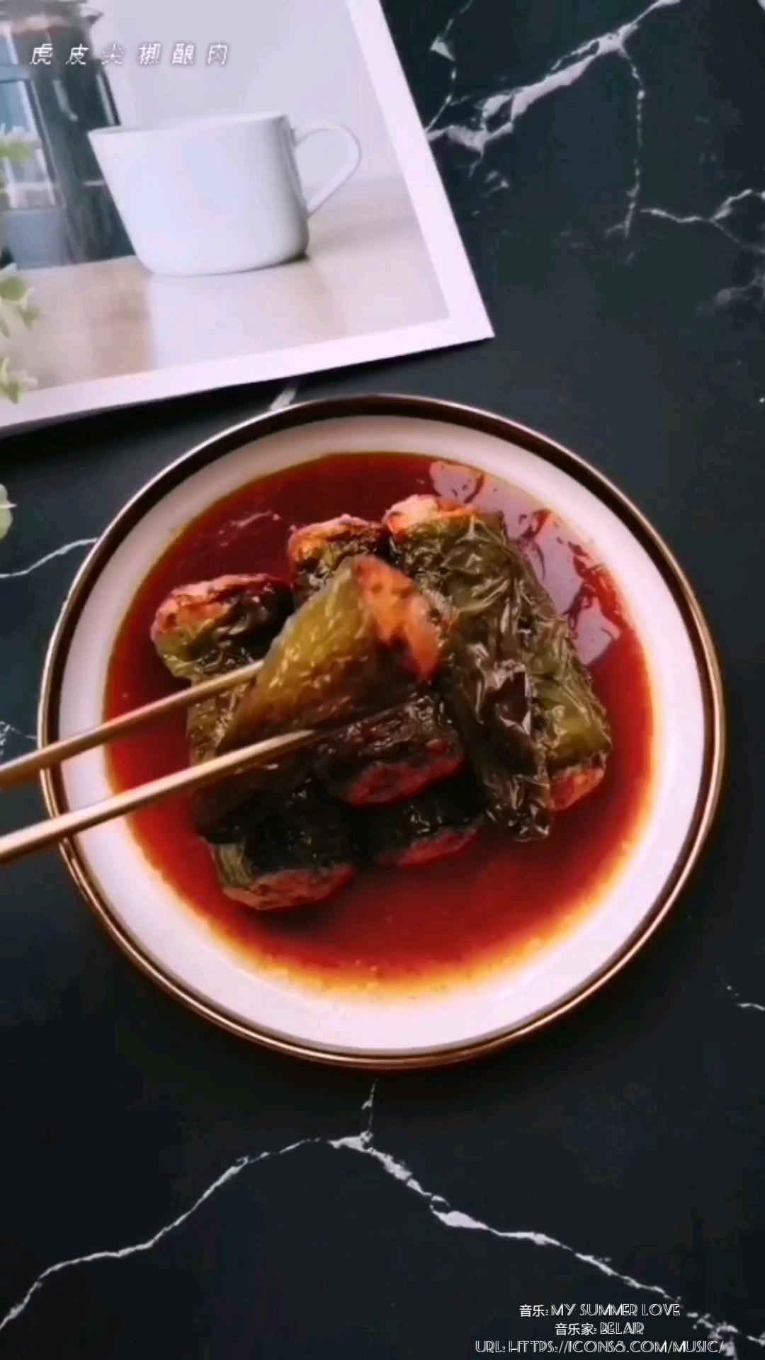 虎皮尖椒釀肉的做法-咸鮮味炒菜譜