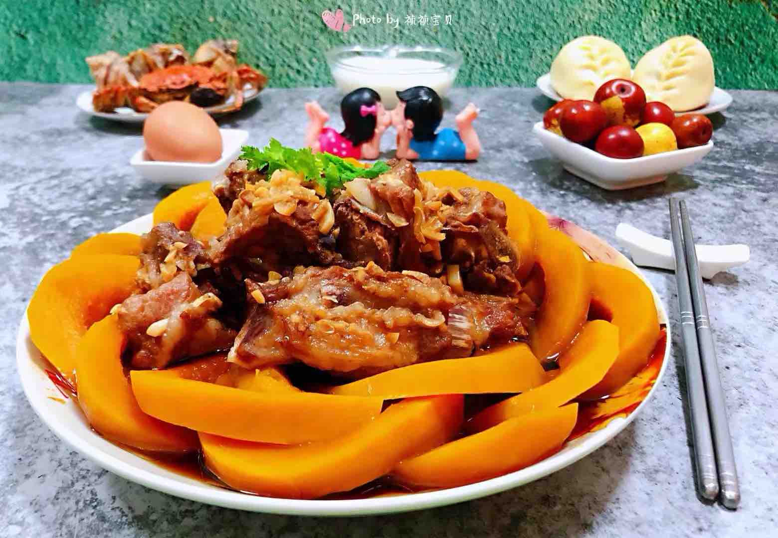 排骨蒸南瓜的做法-咸鮮味蒸菜譜-易網健康養生網 排骨蒸南瓜的做法-咸鮮味蒸菜譜