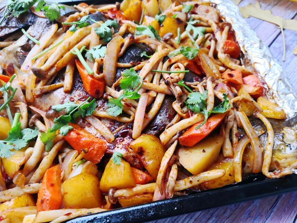 鮮辣過(guò)癮的烤魚(yú)的做法-香辣味烤菜譜