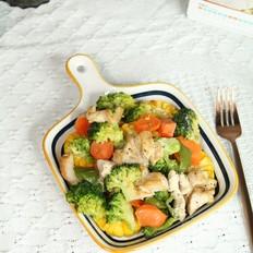 西藍(lán)花玉米烤雞胸肉的做法-咸鮮味烤菜譜