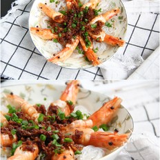 蒜泥粉絲蒸蝦的做法-蒜香味蒸菜譜