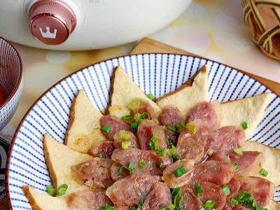 香干子蒸臘腸的做法-家常味蒸菜譜