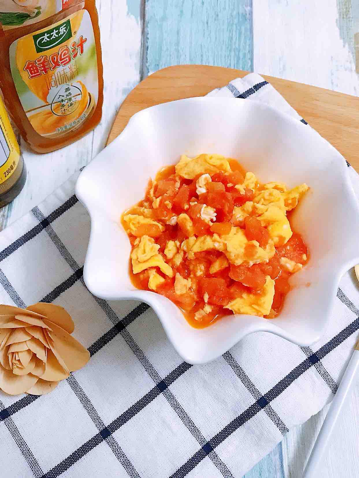 國民菜番茄炒蛋的做法-咸鮮味炒菜譜