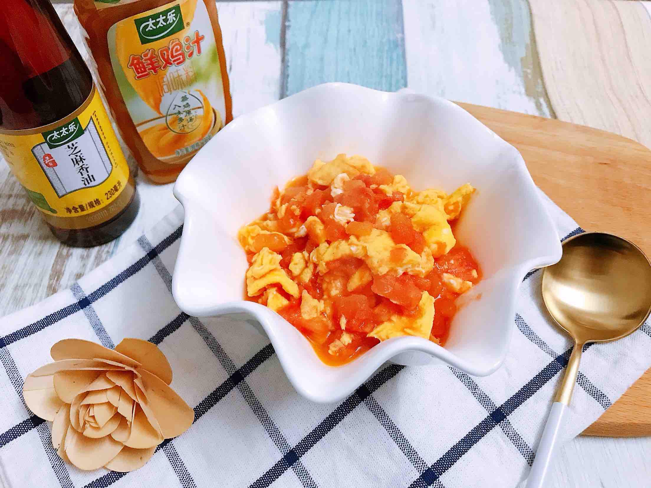 國民菜番茄炒蛋的做法-咸鮮味炒菜譜