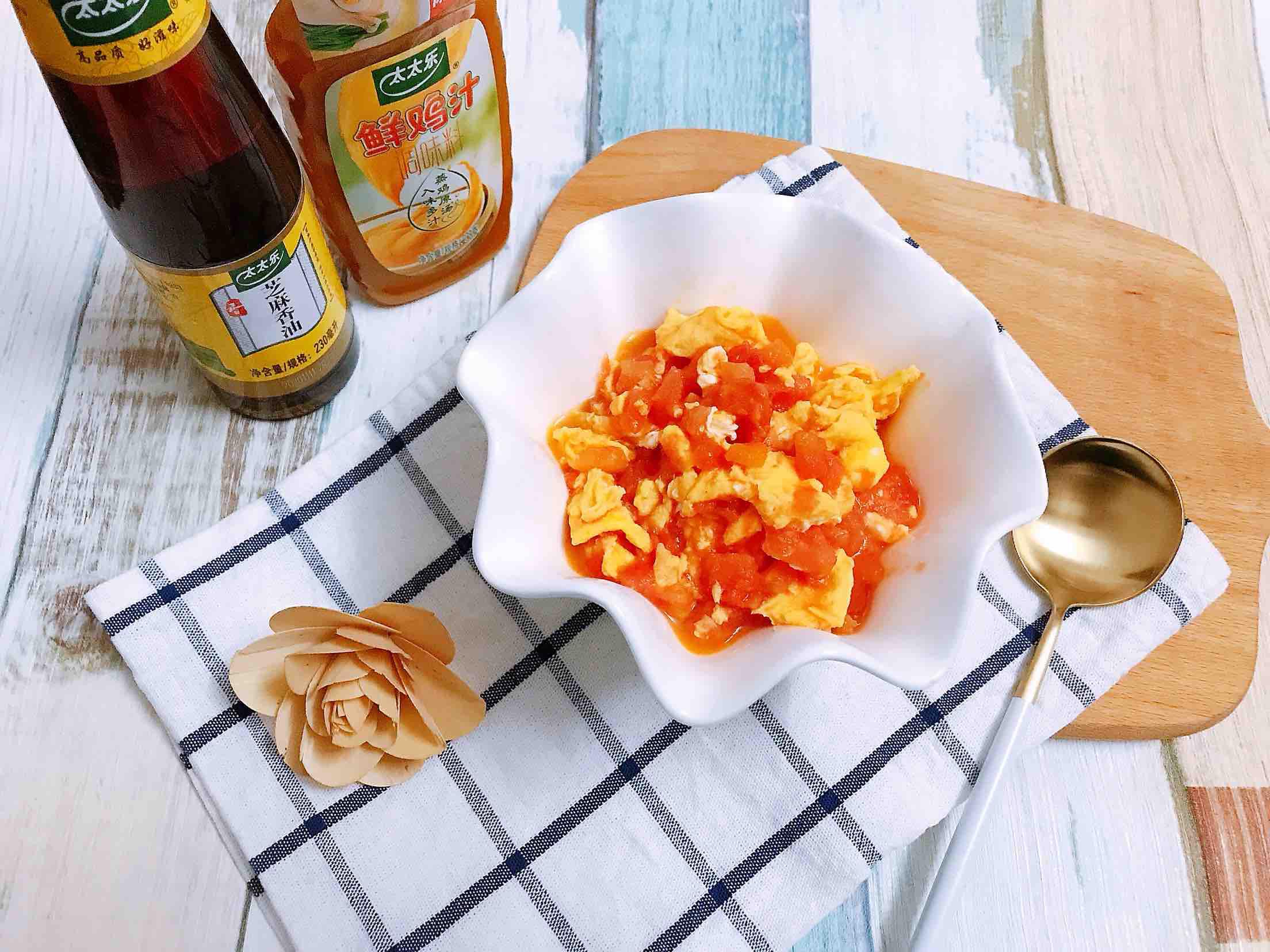 國民菜番茄炒蛋的做法-咸鮮味炒菜譜