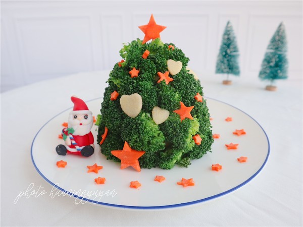 西藍花圣誕樹的做法-家常味蒸菜譜