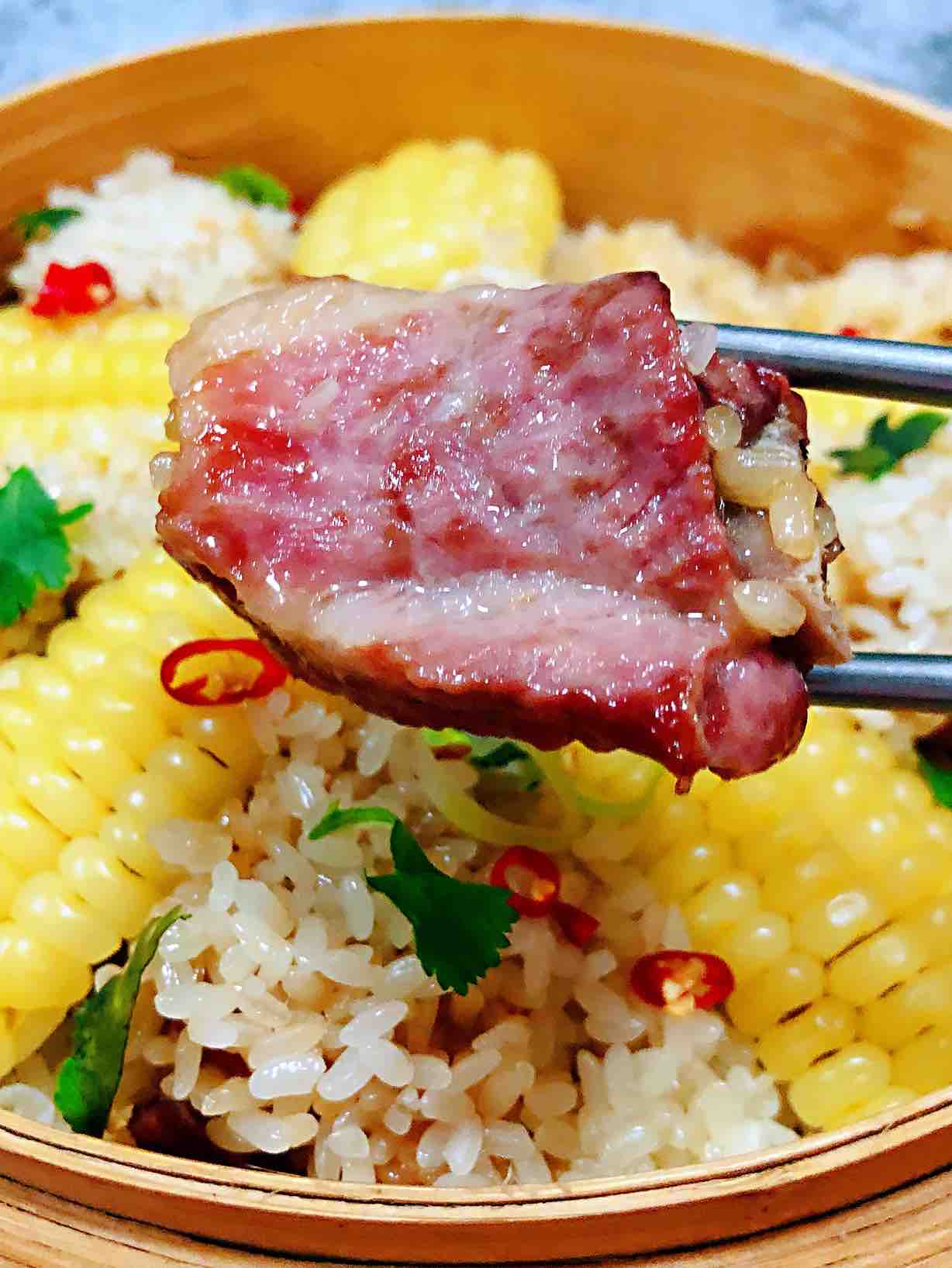 糯米排骨蒸玉米的做法-咸鮮味蒸菜譜