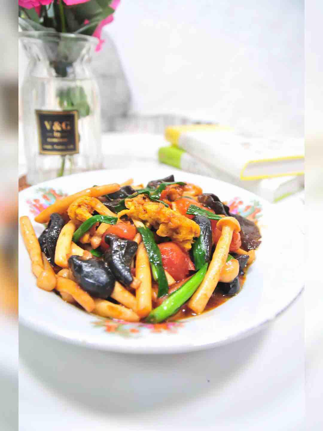 白玉菇炒三鮮的做法-家常味炒菜譜