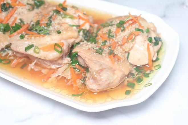 無油金針菇蒸雞腿，鮮嫩多汁巨好吃的做法-家常味蒸菜譜