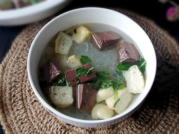 鴨血粉絲湯的做法-咸鮮味煮菜譜