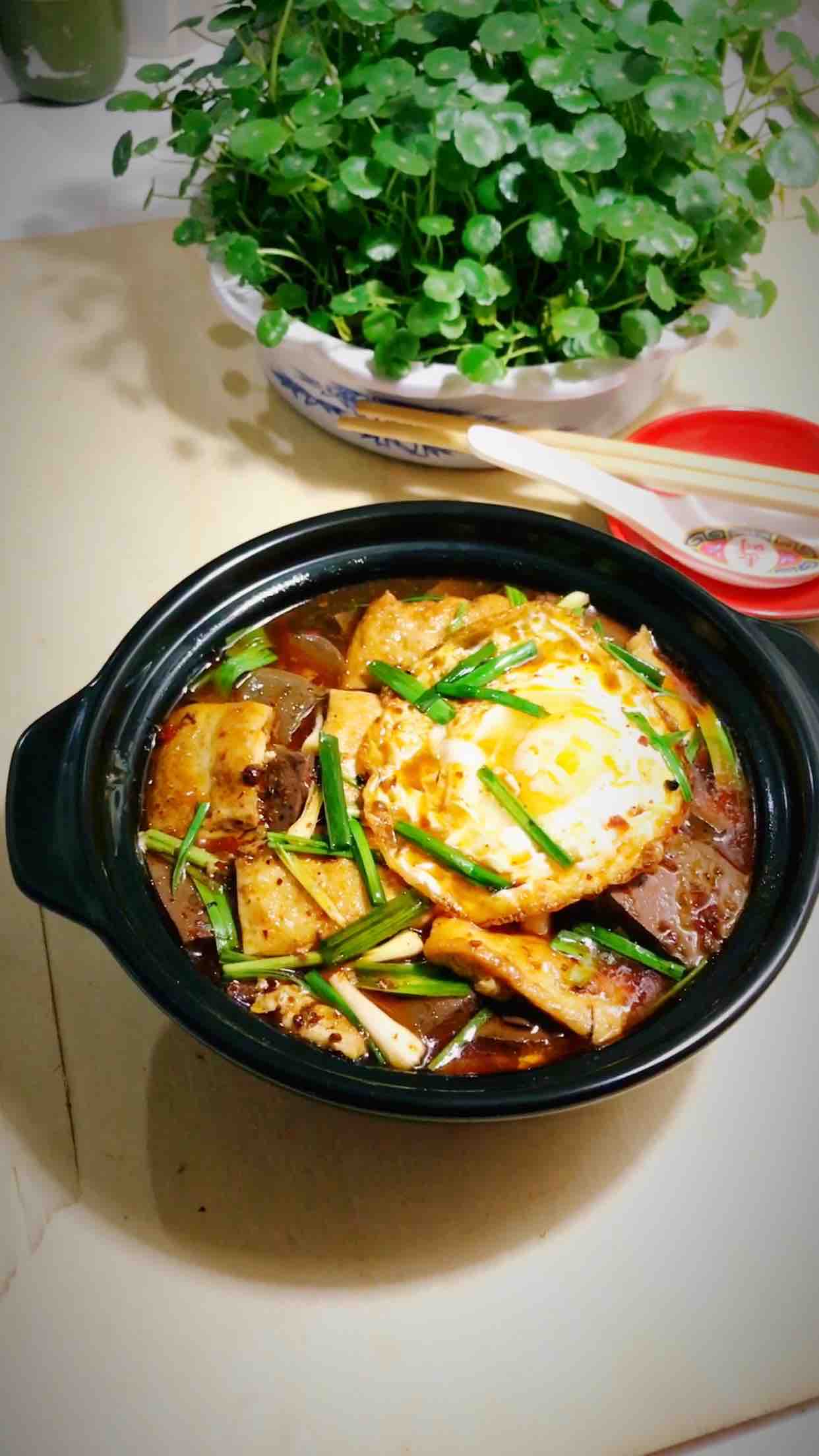 蒜香鴨血焅豆腐的做法-麻辣味砂鍋菜譜