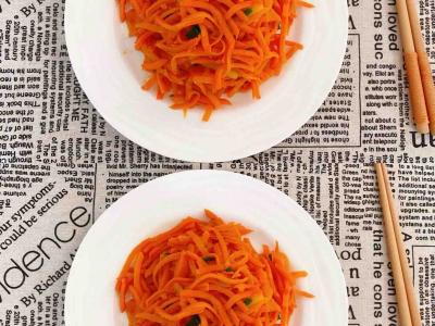 清炒胡蘿卜絲、簡單美味快手家常菜的做法-家常味炒菜譜