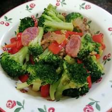 簡簡單單也不失美味~~臘味炒西蘭花的做法-家常味炒菜譜