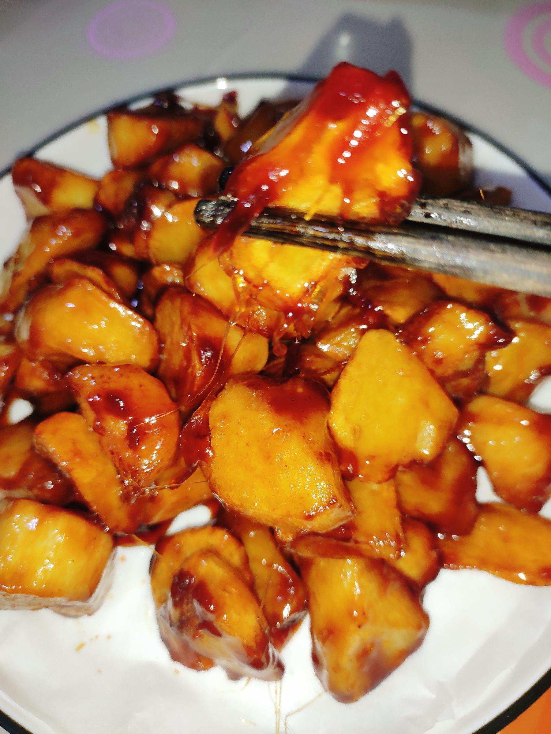 拉出長絲的拔絲土豆的做法-甜味其它工藝菜譜